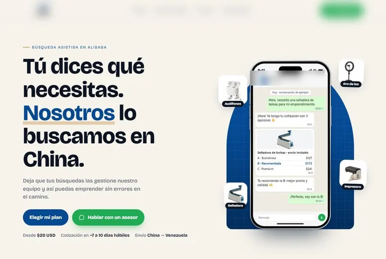 Web entregada a un servicio de busqueda de proveedores